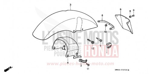 FRONT FENDER NX250P de 1993
